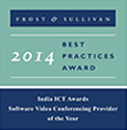 Frost & Sullivan India Fornitore di software per videoconferenze dell'anno 2014