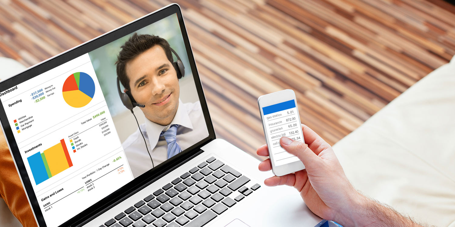 Finanziario-bancario online video per l'online banking