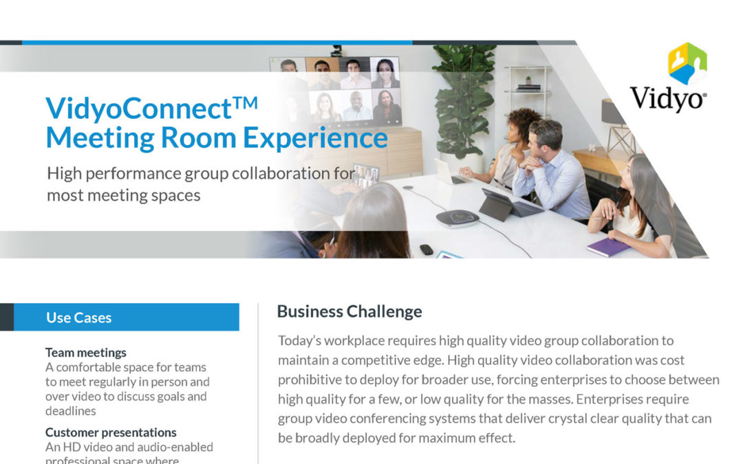 VidyoConnect Meeting Room Experience