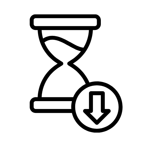 icône de réduction des pertes de temps