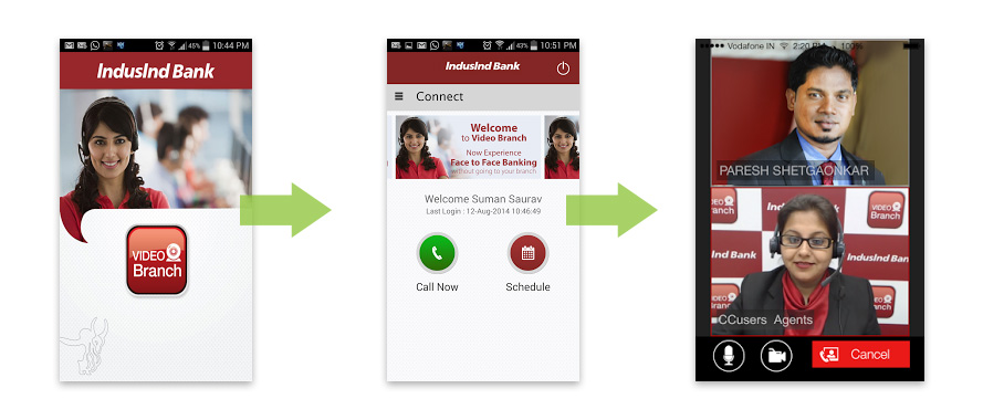 IndusInd Mobile Video Banking