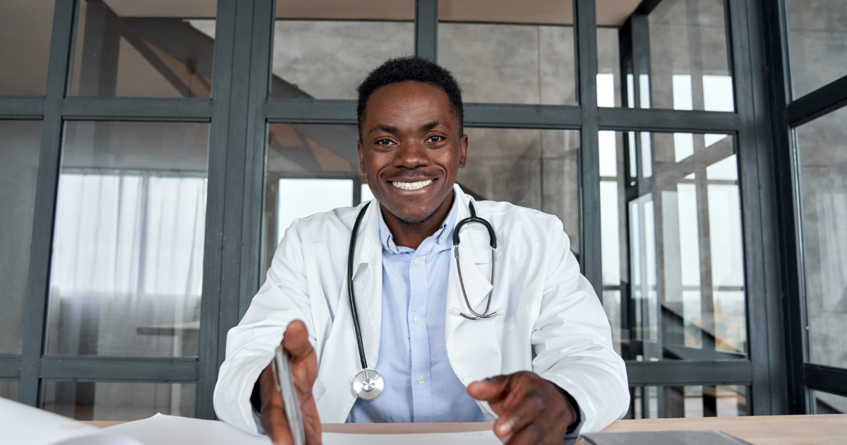 Video POV of a doctor using Telehealth Video Conferencing