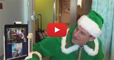 Papá Noel visita a los niños a través de Vidyo Telehealth
