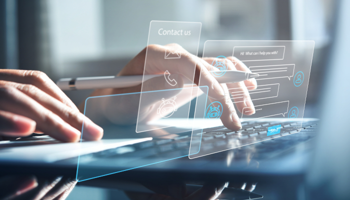 Chatbot,Conversation,Assistant,Personne,Utilisation,En ligne,Service,Client,Avec,Chat