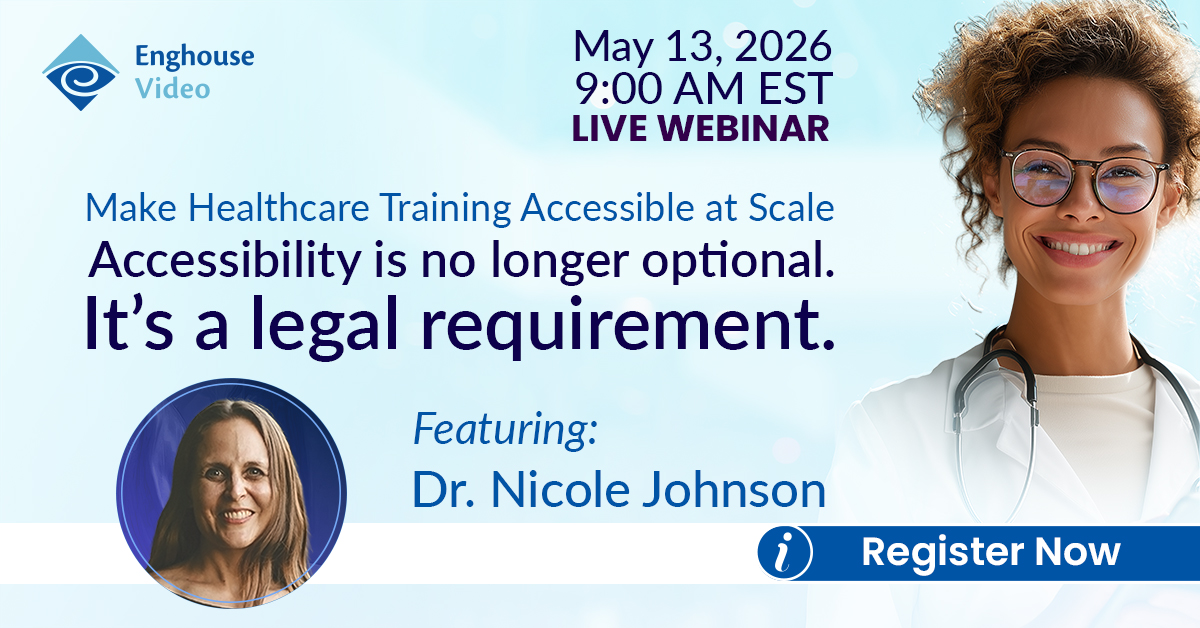 ヘルスケア・トレーニングを大規模に利用しやすくする</p><p>アクセシビリティはもはやオプションではない。法的要件なのだ。.</p><p>ライブ・ウェビナー｜2026年5月13日｜9:00 AM EST<br />ニコール・ジョンソン博士特集</p><p>今すぐ登録