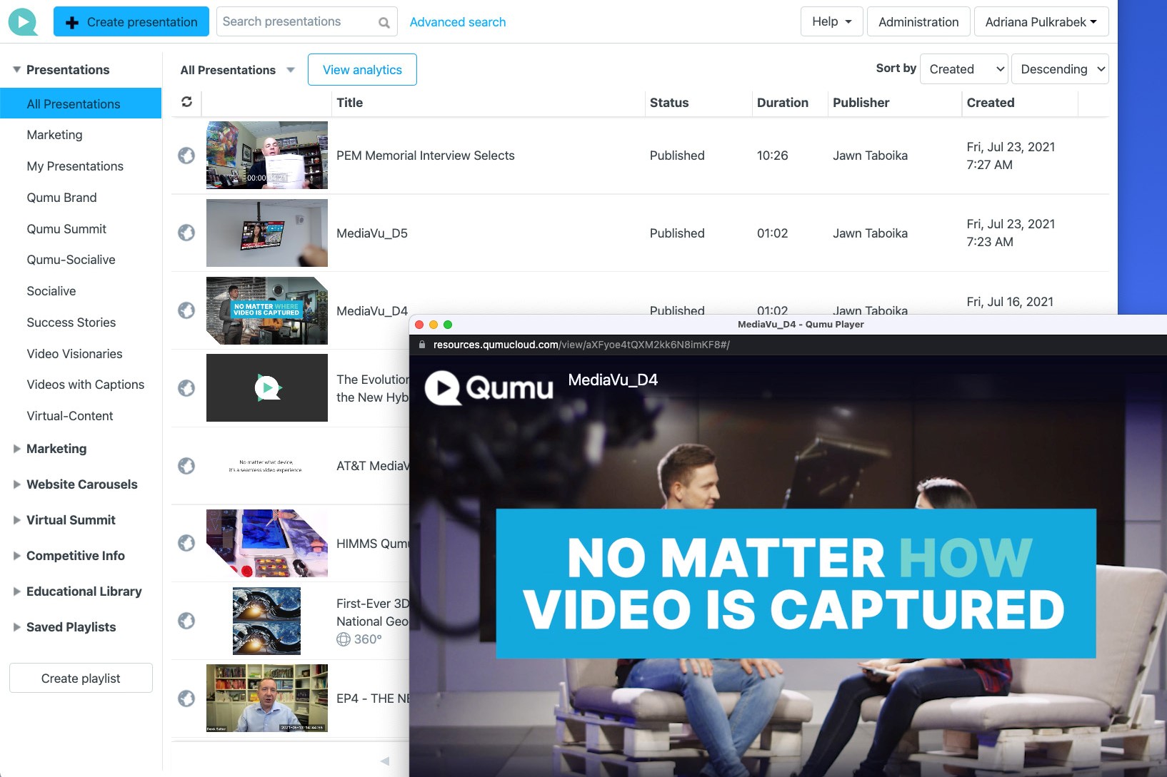 captura-qumu-cloud-ui Personas que utilizan dispositivos móviles