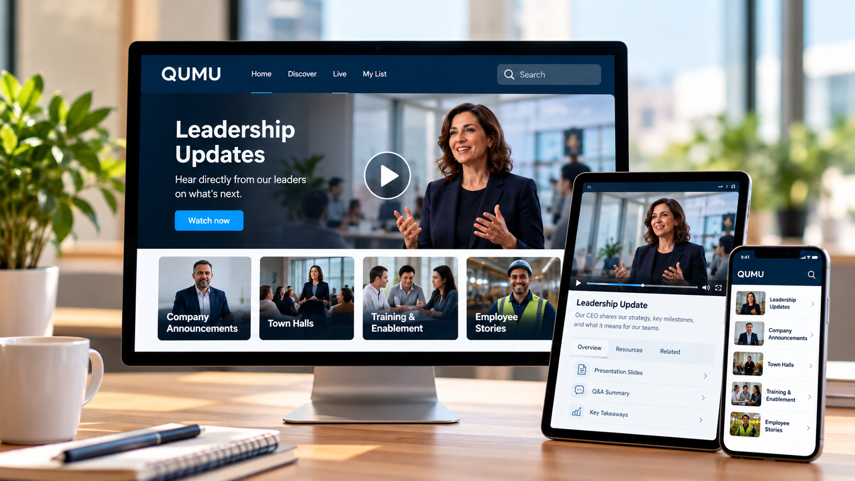QUMU Leadership Updates Across Devices